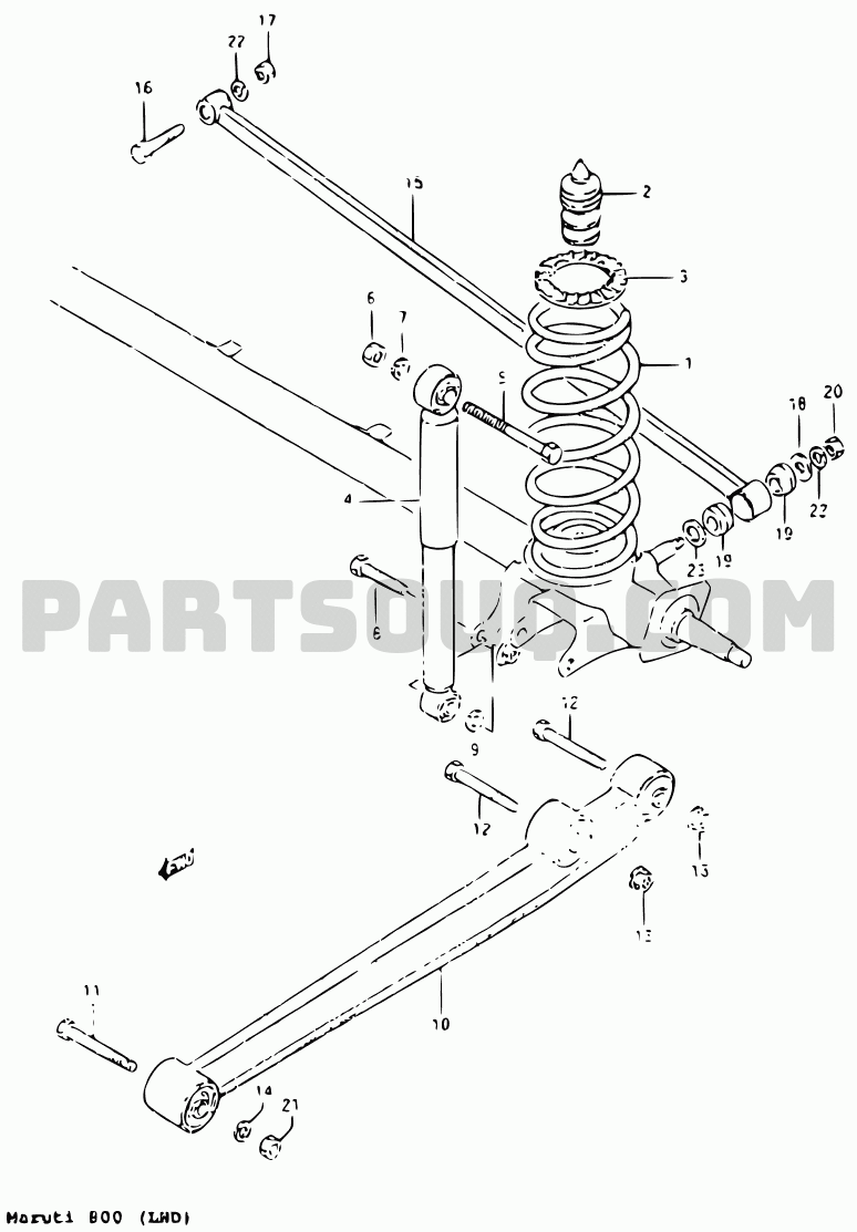 43 REAR SUSPENSION COIL SPRING Suzuki Alto A Star Celerio