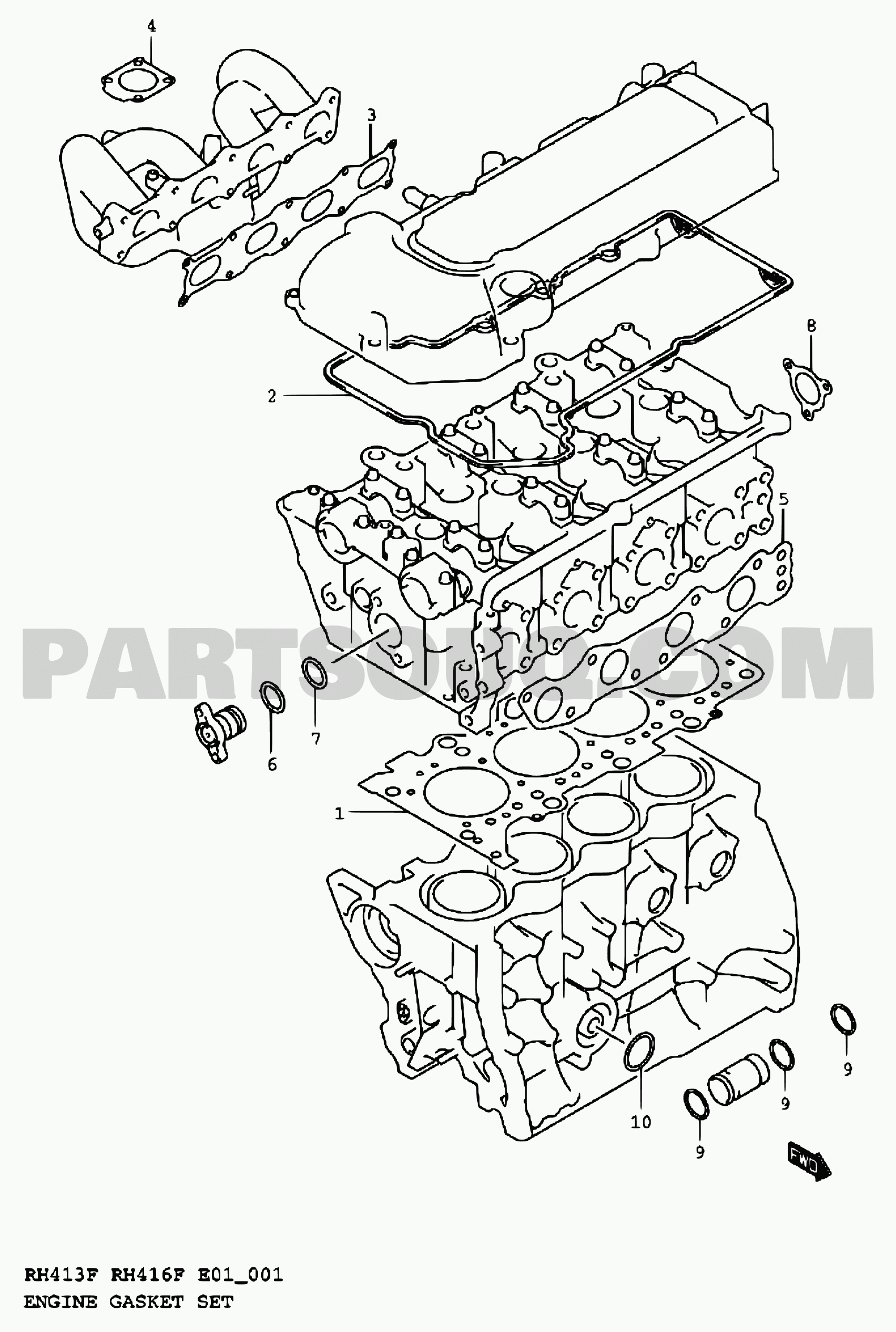 1. Engine Suzuki Liana RH413 RH413F Parts Catalogs PartSouq