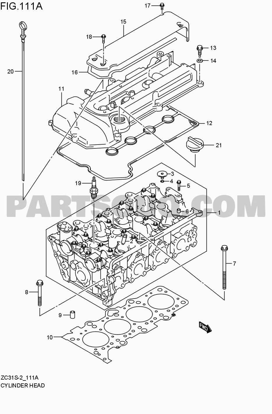Engine / Fuel tank | Suzuki Kei/Swift ZC31S-2 200704 | Parts 