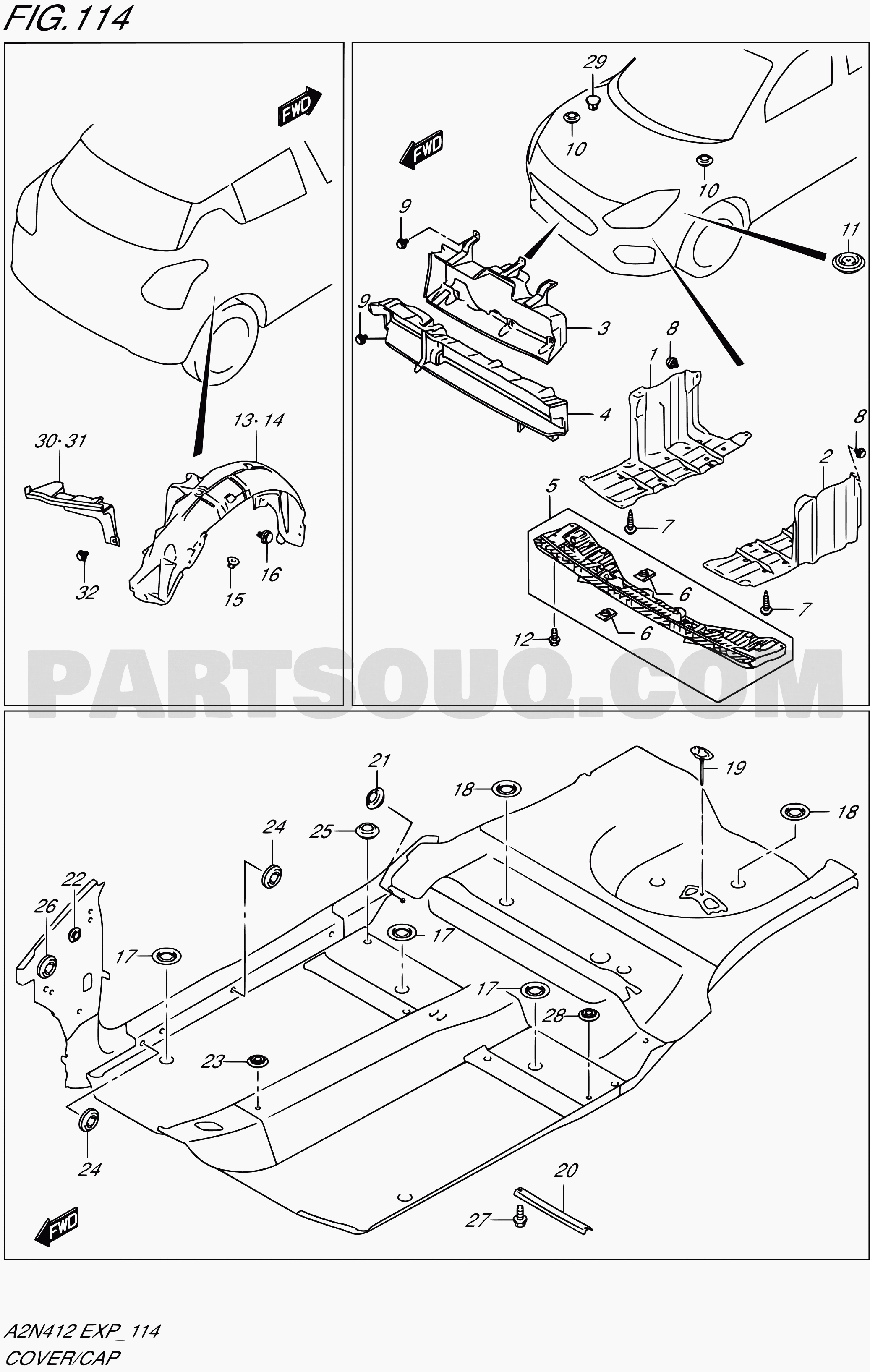 Body | Suzuki Swift A2N412 A2N412 EXP (E06,E32) | Parts Catalogs