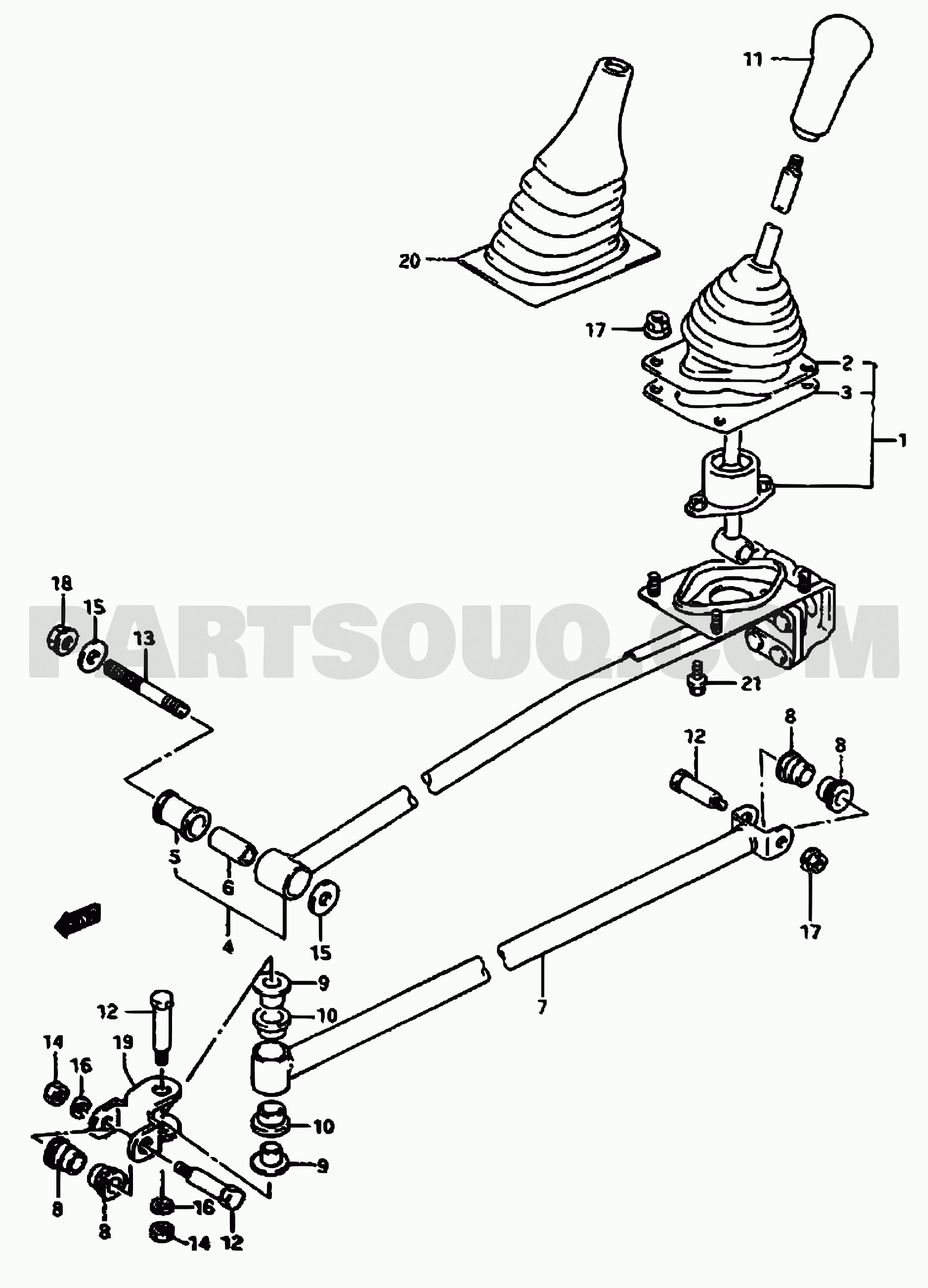 57 - GEAR SHIFT CONTROL (MT) | Suzuki Alto - A-Star/Celerio/800