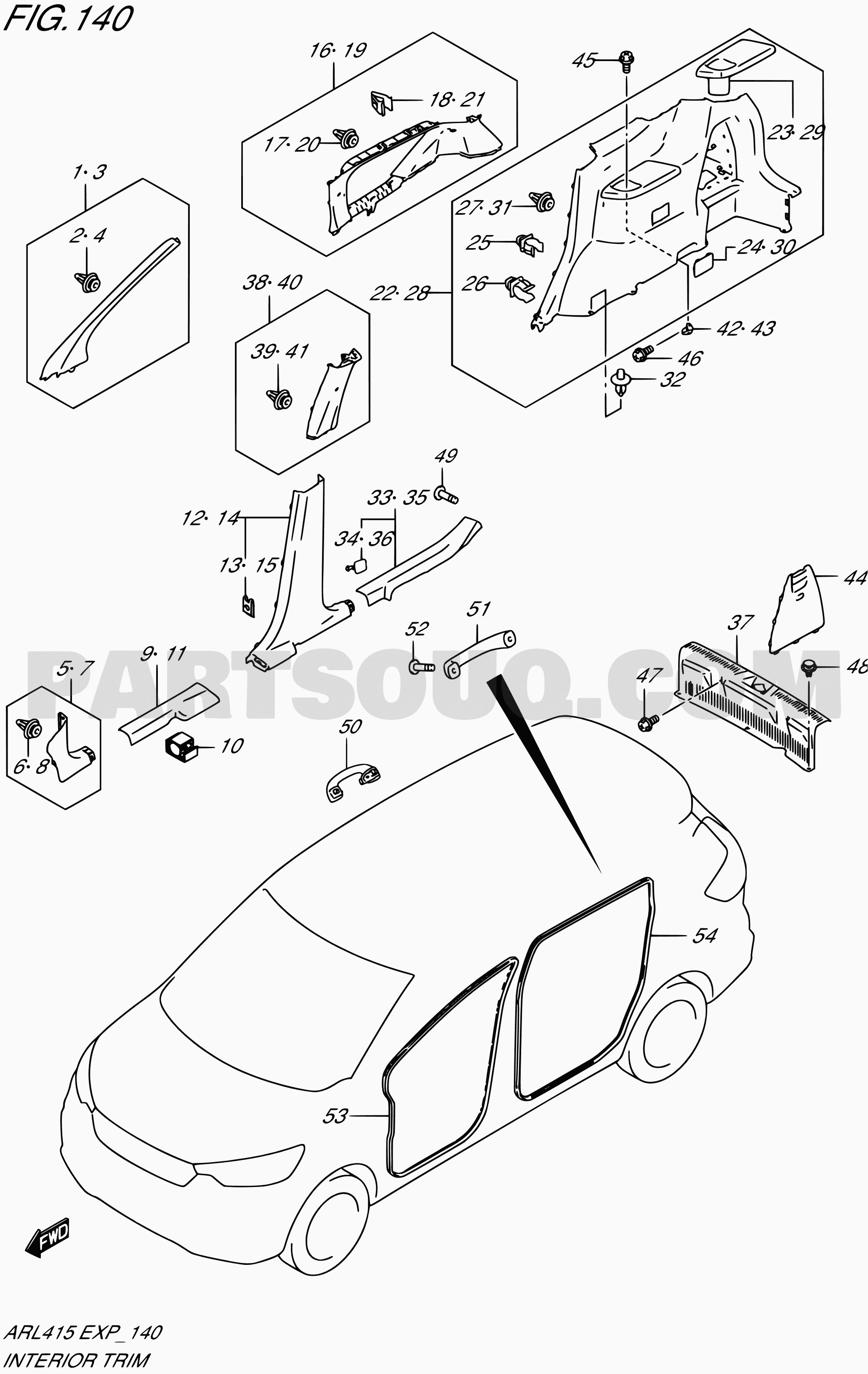 Interior Trim | Suzuki ERTIGA ARL415 ARL415 EXP (E05) | Parts