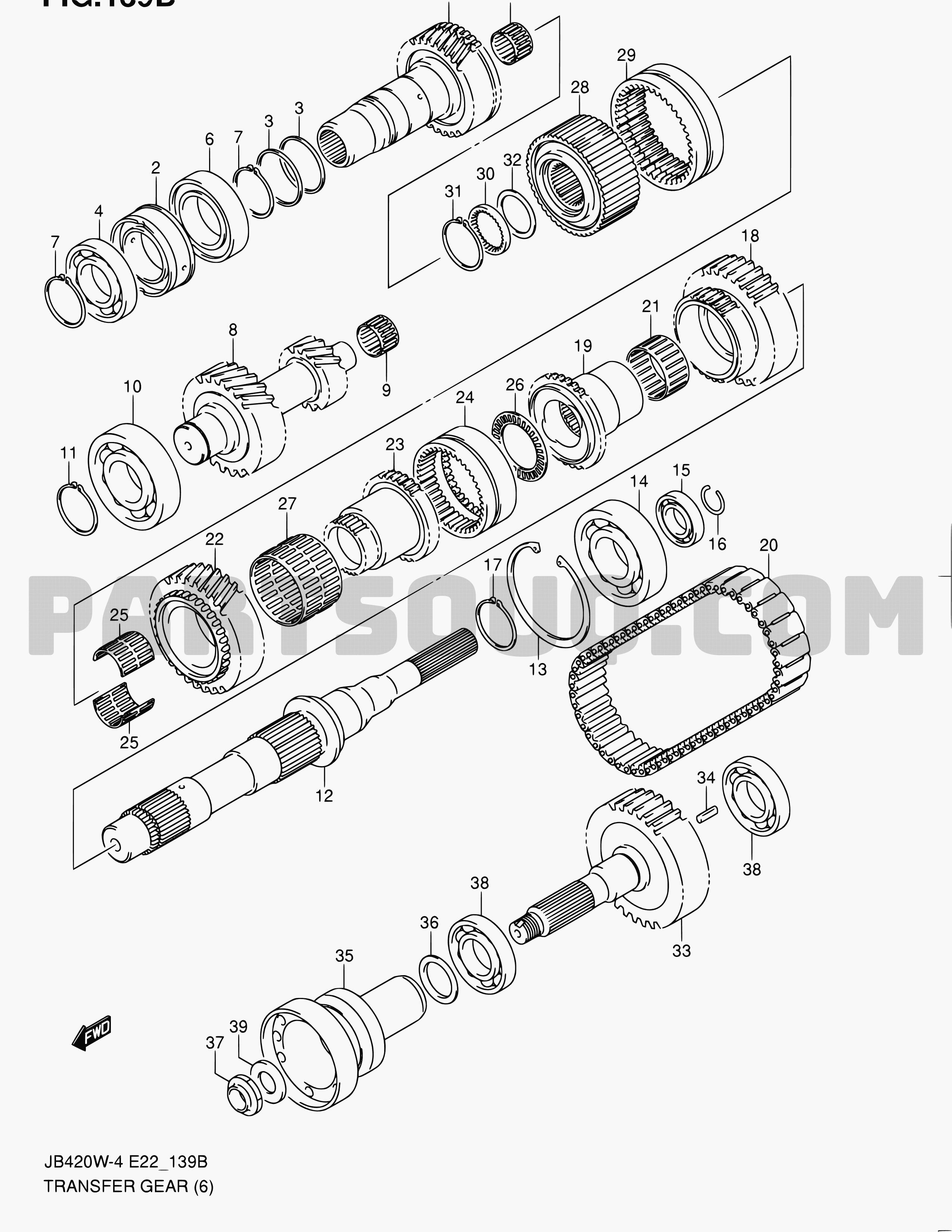 139B - TRANSFER GEAR (TYPE 5:4WD:4 MODE:W/LSD) | Suzuki