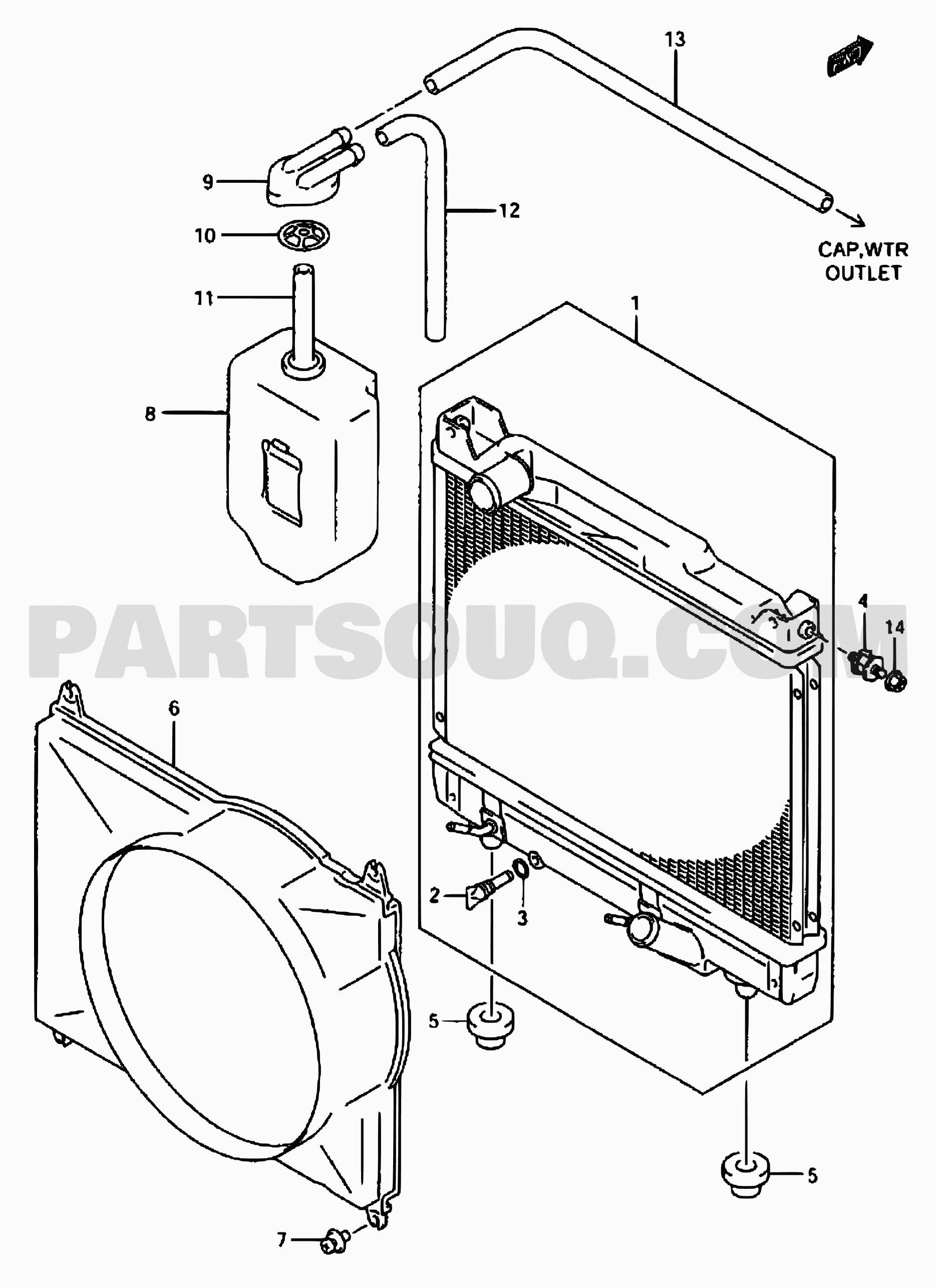 Genuine Suzuki Heater Outlet Hose – Grand Vitara, Vitara & XL7