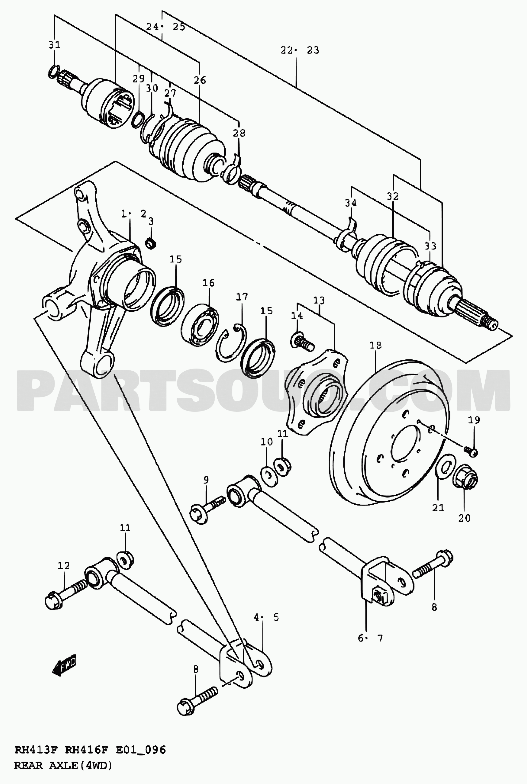 Suspension | Suzuki Liana RH413 RH413F | Parts Catalogs | PartSouq