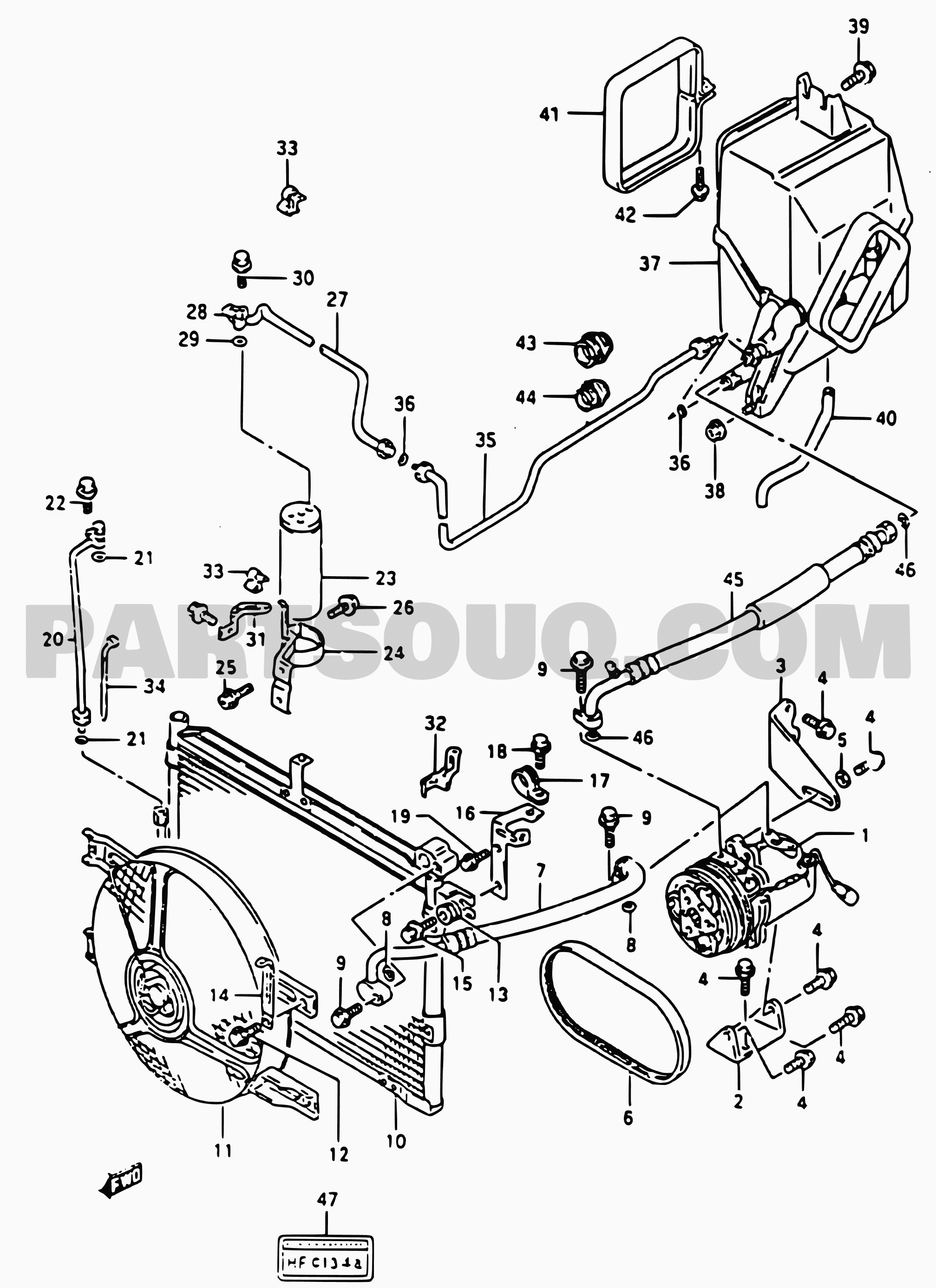 Air Conditioning | Suzuki Vitara/Sidekick SE416 SE416 (MY:97