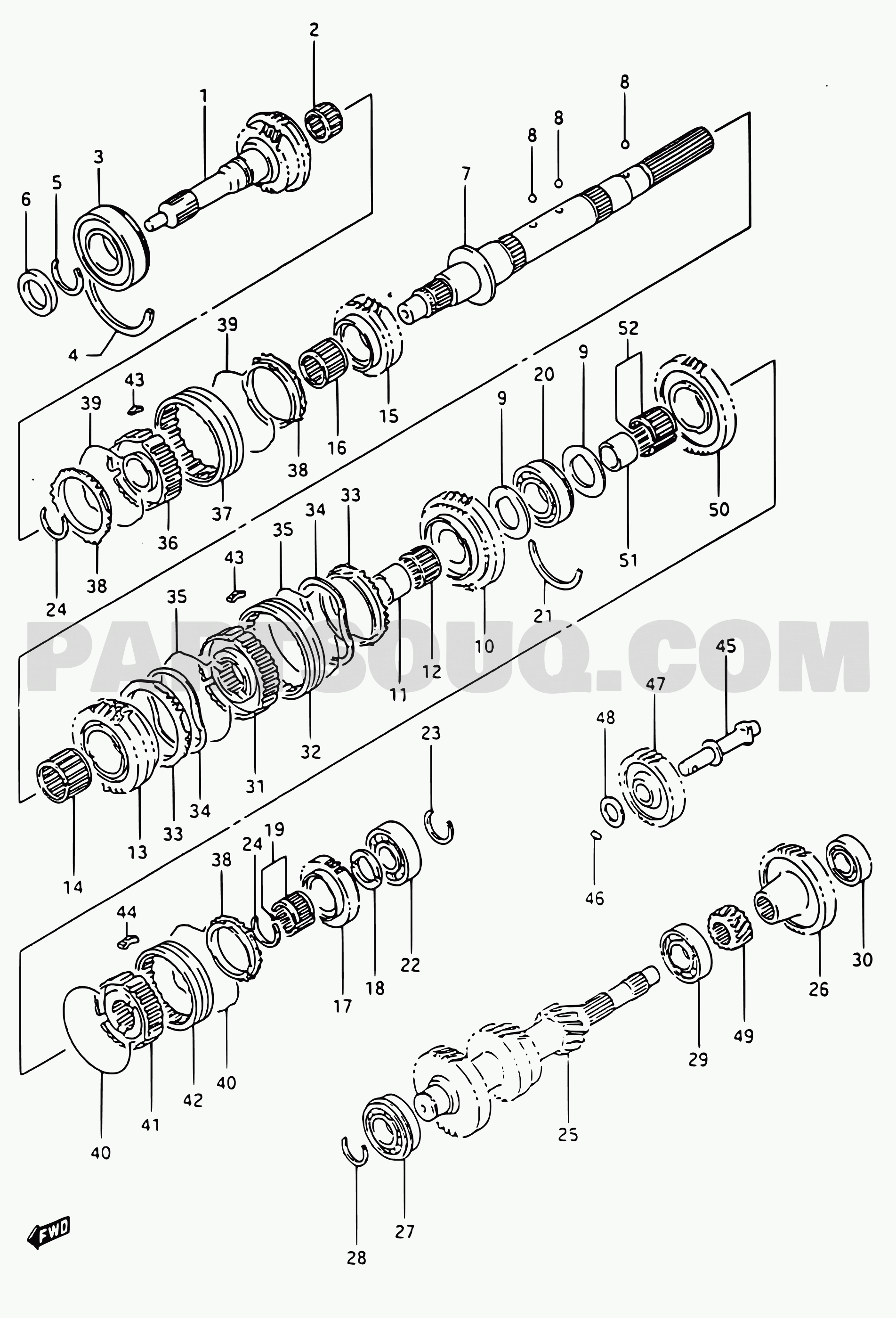 29 - GEARBOX GEAR | Suzuki Samurai/SJ SJ413 SJ413 (Santana) (E01