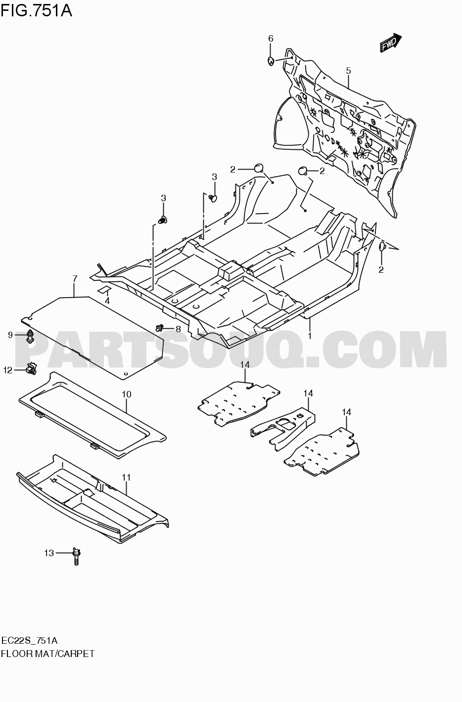 Door / Inner body | Suzuki Twin ミッション;略称 EC22S | Parts