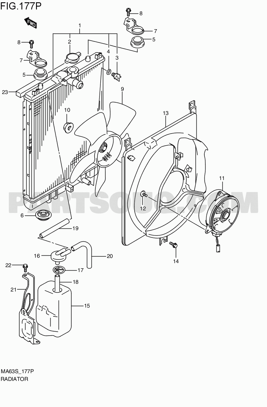 Radiator | Suzuki Wagon R K10A TURBO | Parts Catalogs | PartSouq