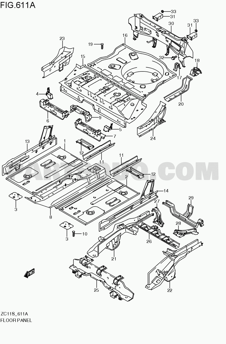 パーツ ZC11S SUZUKI SWIFT Body | Suzuki Kei/Swift ZC11S 200409 | Parts Catalogs | PartSouq