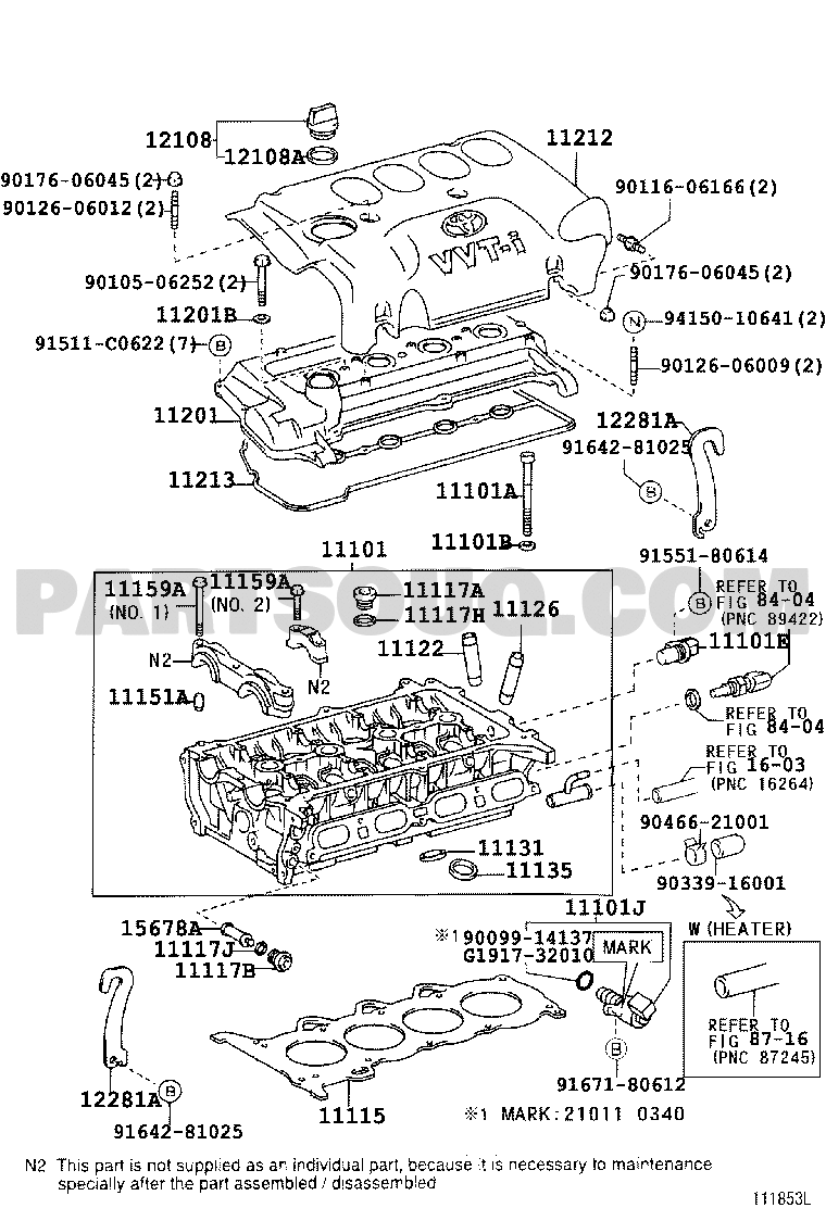 Engine/Fuel/Tool | Toyota COROLLA/ALTIS SED/WG NZE120L-AEMDKV CE120 ...