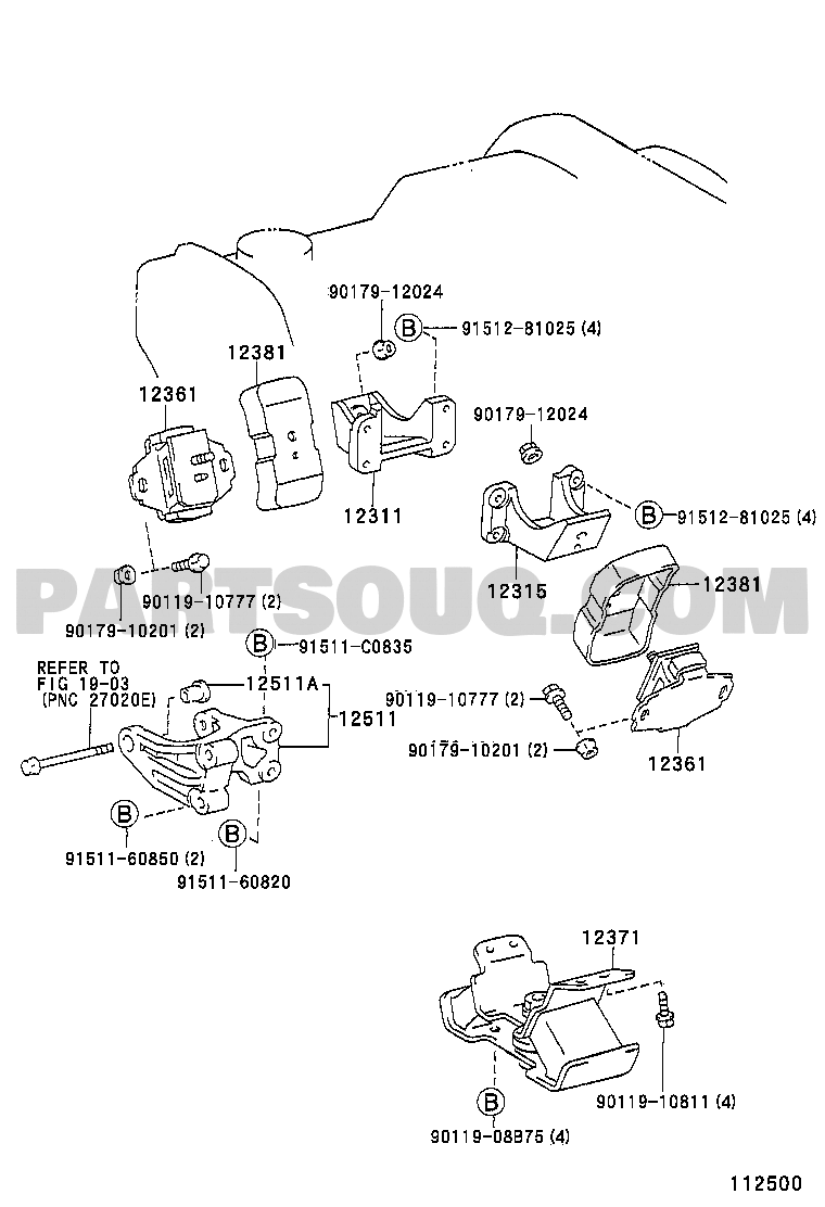 TOYOTA LAND CRUISER 90 KDJ95L-GKPNYW MOUNTING