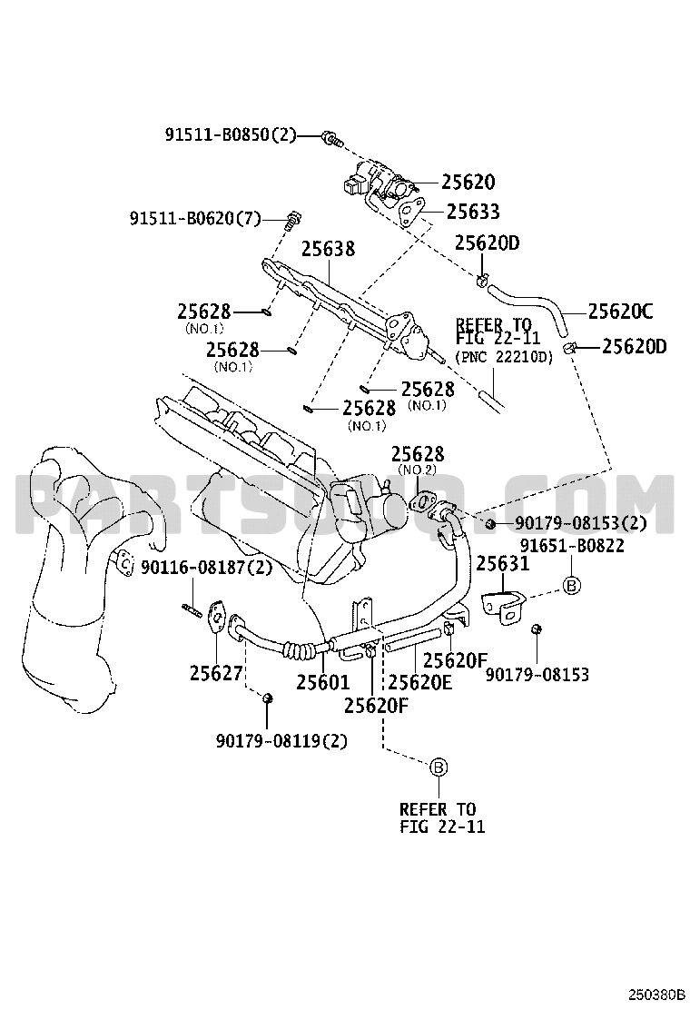 SISTEMA DE RECIRCULACION DE LOS GASES DE ESCAPE Toyota RAV4 J/L