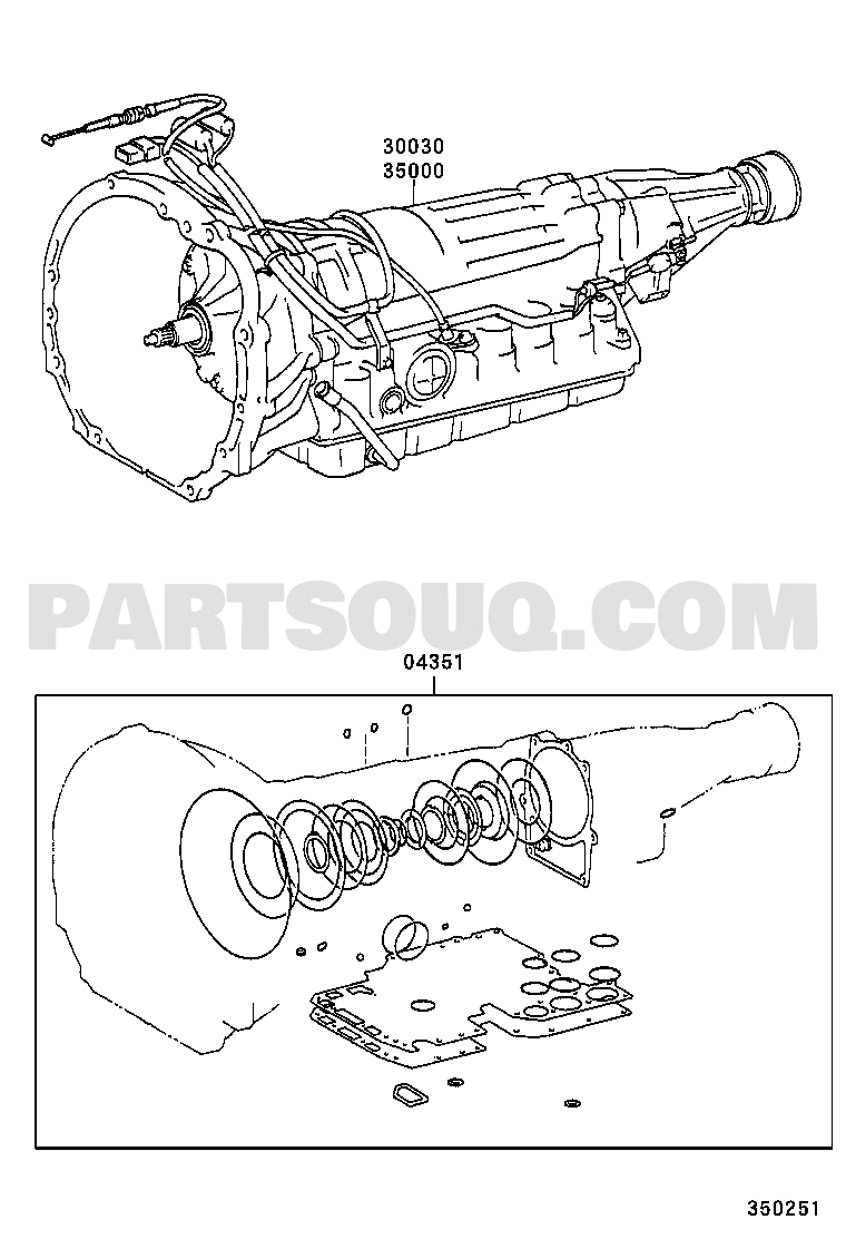 TRANSAXLE OR TRANSMISSION ASSY & GASKET KIT (ATM) | Toyota CHASER