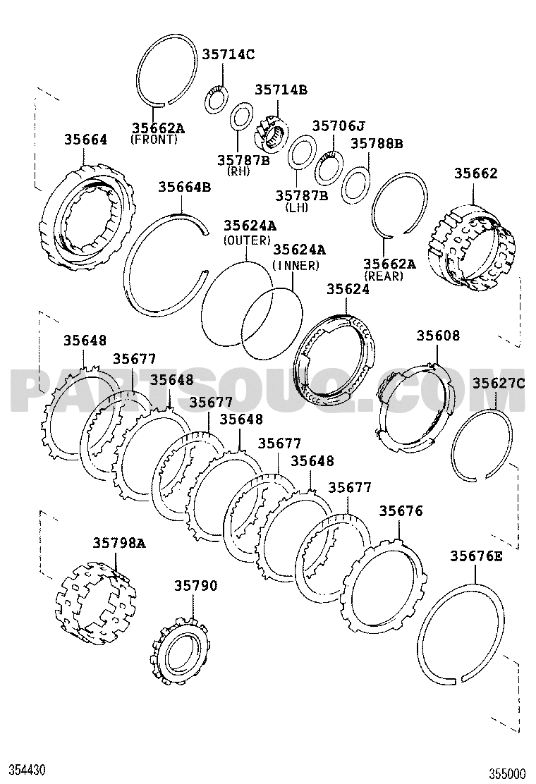 CENTER SUPPORT & PLANETARY SUN GEAR (ATM) | Toyota AVALON GSX30L 