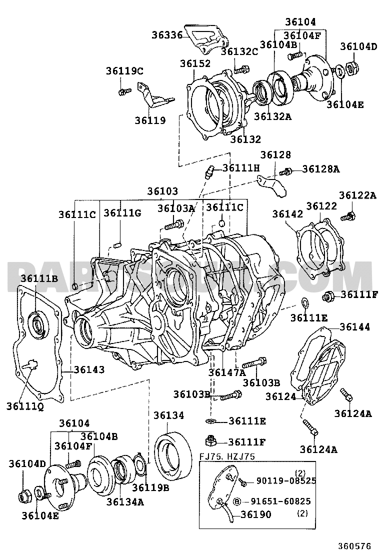 Power Train/Chassis | Toyota LAND CRUISER S/T,H/T HZJ73HV-PEU  FJ75,LJ7#,HZJ7#,PZJ7#,KZJ7# | Parts Catalogs | PartSouq