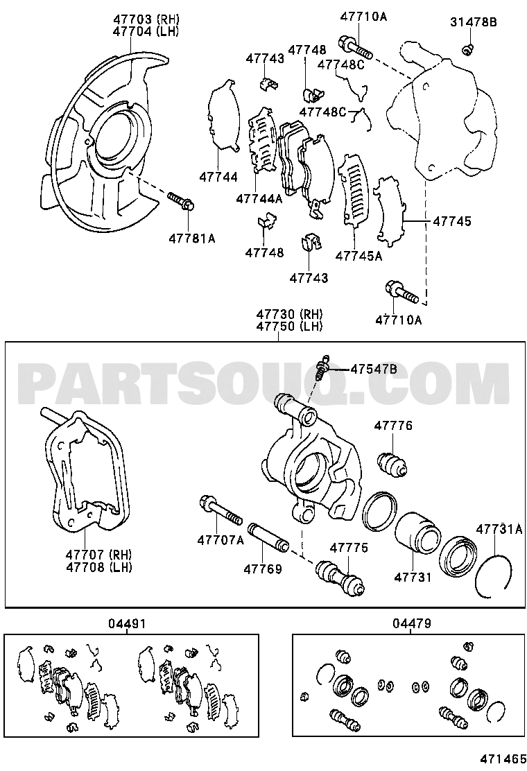 FRONT DISC BRAKE CALIPER \u0026 DUST COVER | Toyota PREVIA TCR10L-RRMDKW  TCR1#,2# | Parts Catalogs | PartSouq
