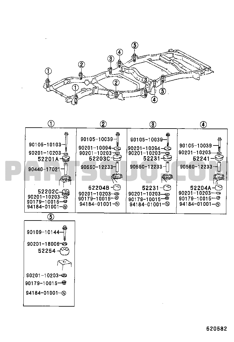 CAB MOUNTING & BODY MOUNTING | Toyota LAND CRUISER S/T,H/T