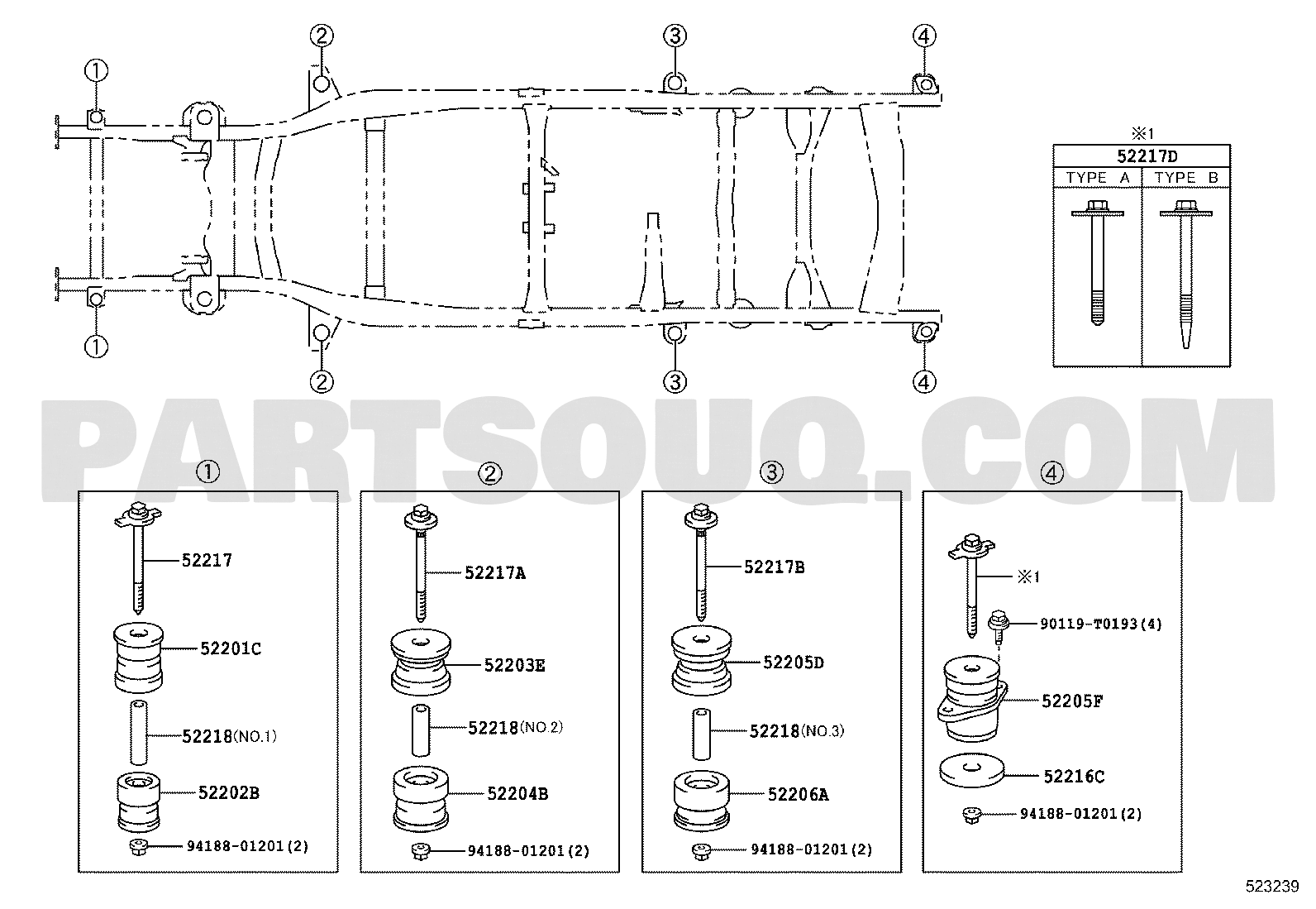 CAB MOUNTING & BODY MOUNTING | Toyota INNOVA GUN142L-MDMLYV GUN14 