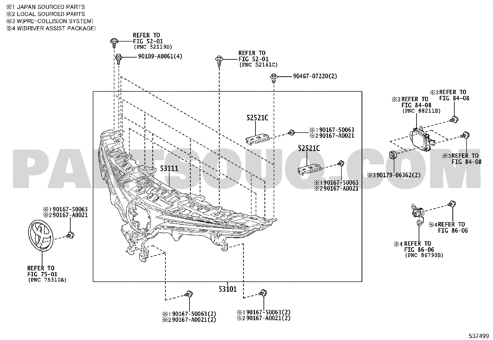 Toyota camry shop parts