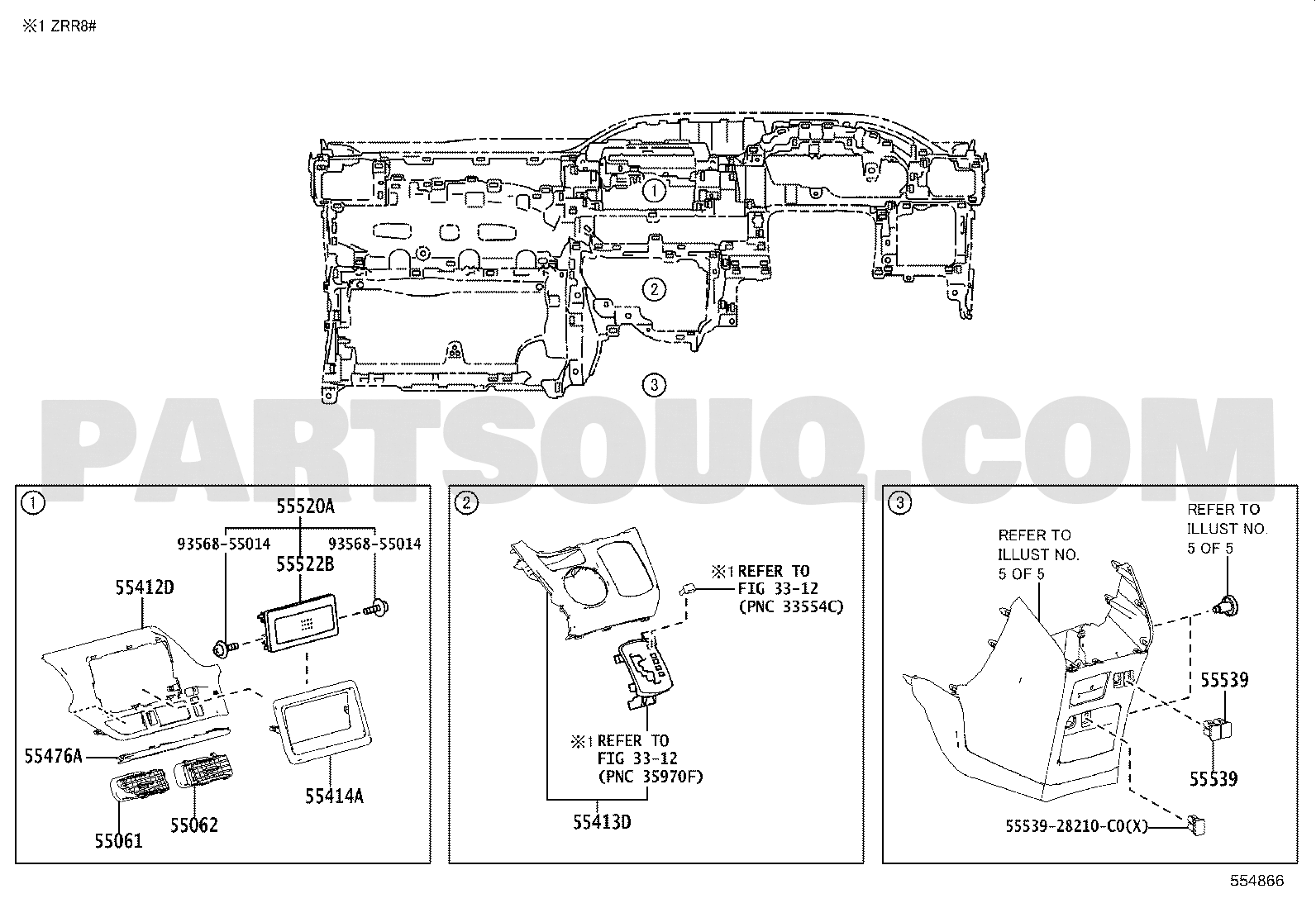 INSTRUMENT PANEL & GLOVE COMPARTMENT | Toyota NOAH/VOXY/ESQUIRE