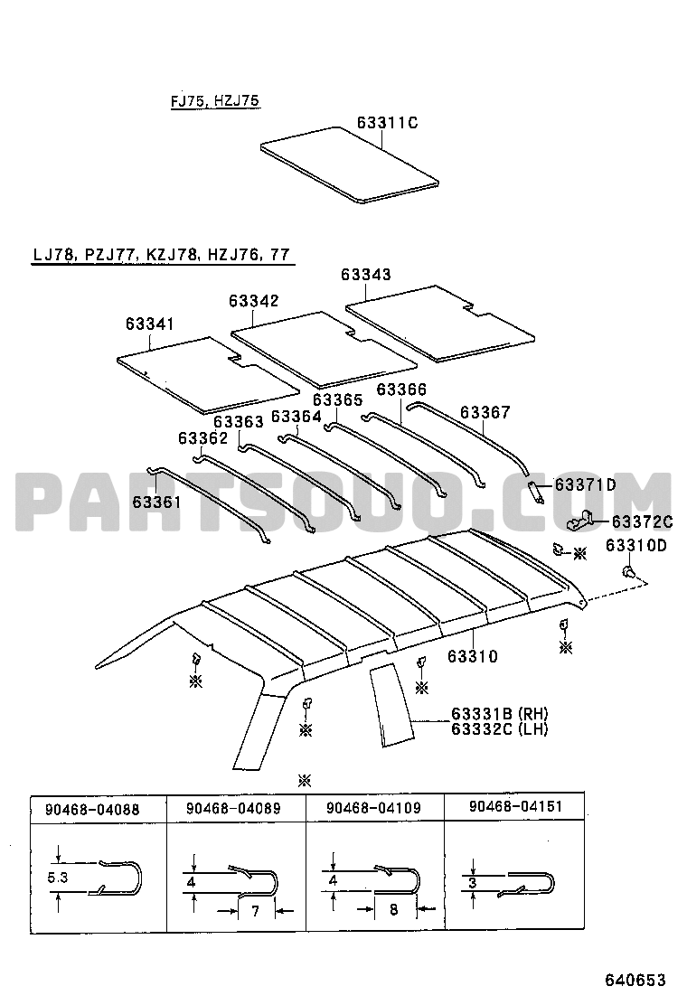 Body/Interior | Toyota LAND CRUISER S/T,H/T KZJ78W-MGT FJ75