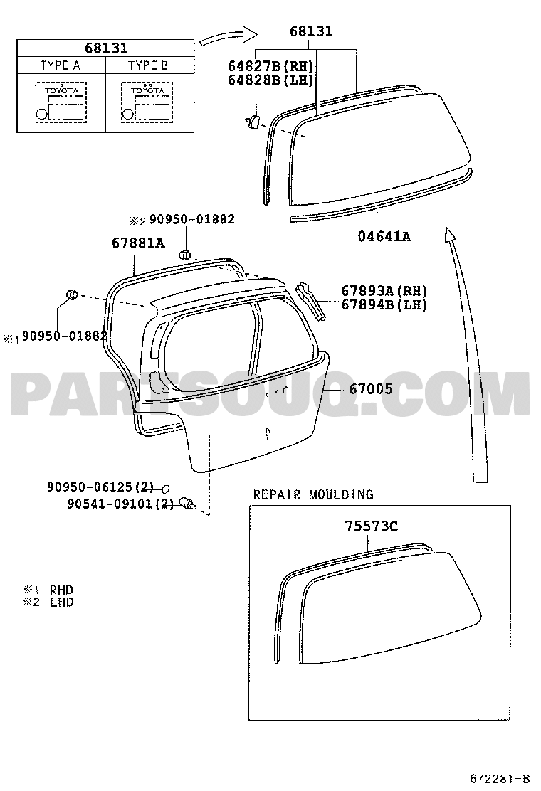 Body/Interior, Toyota YARIS SCP10R-CHMRKW SCP1#,NLP10