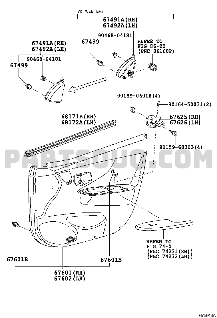 1999 toyota corolla store door panel