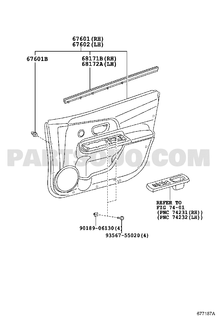 FRONT DOOR PANEL & GLASS | Toyota AQUA NHP10-AHXNB NHP10 | Parts