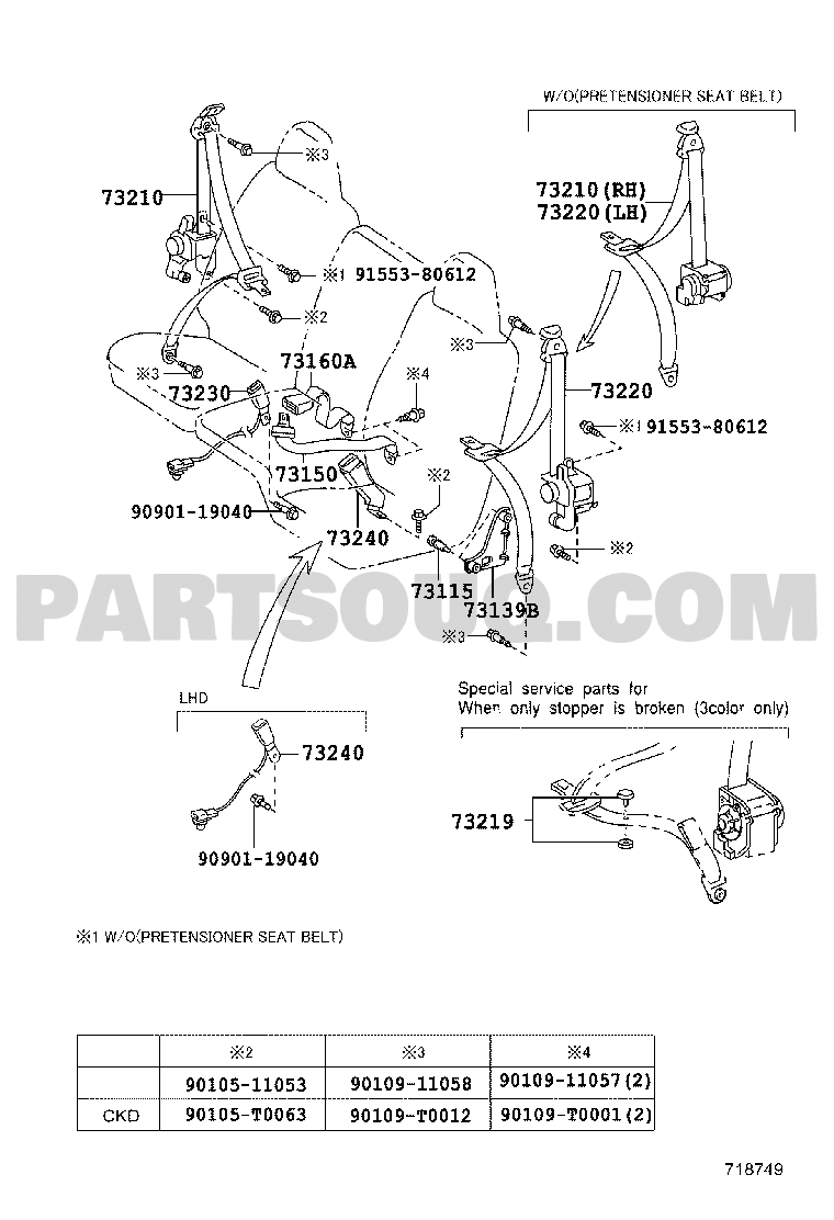 Toyota hiace store seat belt