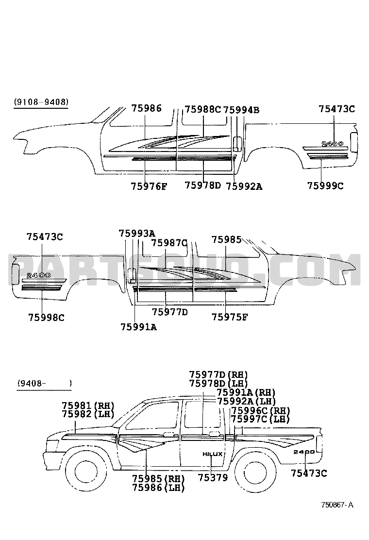 2002 toyota shop hilux parts