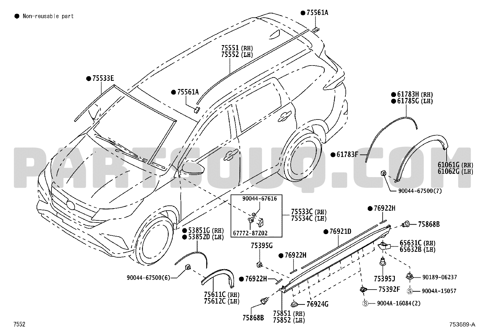 Body/Interior, Toyota RUSH F800LE-GMMFP F800, Parts Catalogs