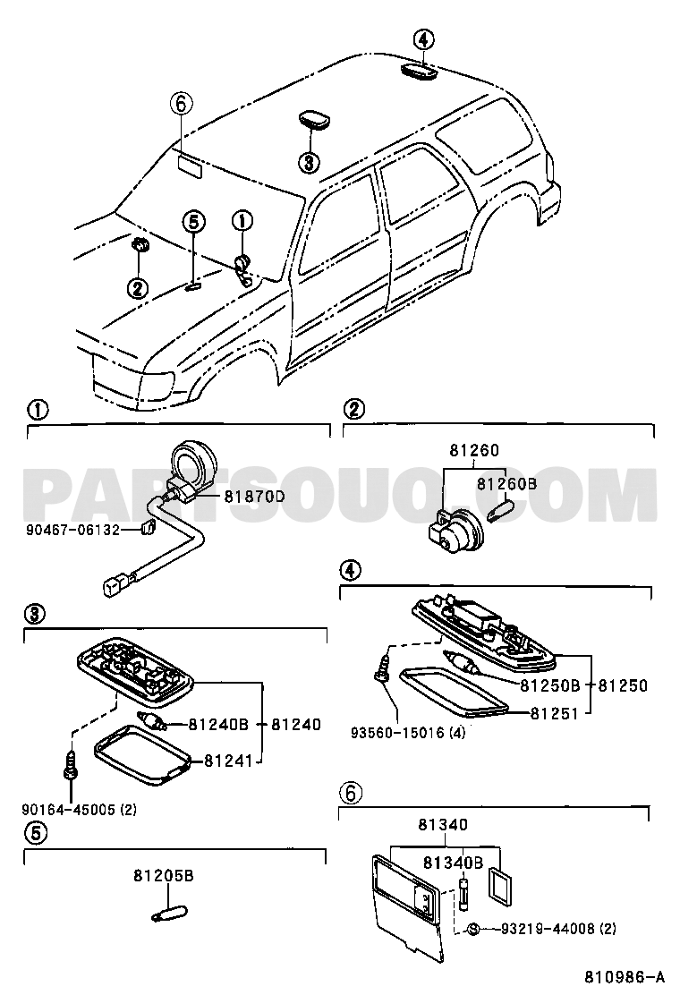 Toyota 4runner Body Parts Diagram