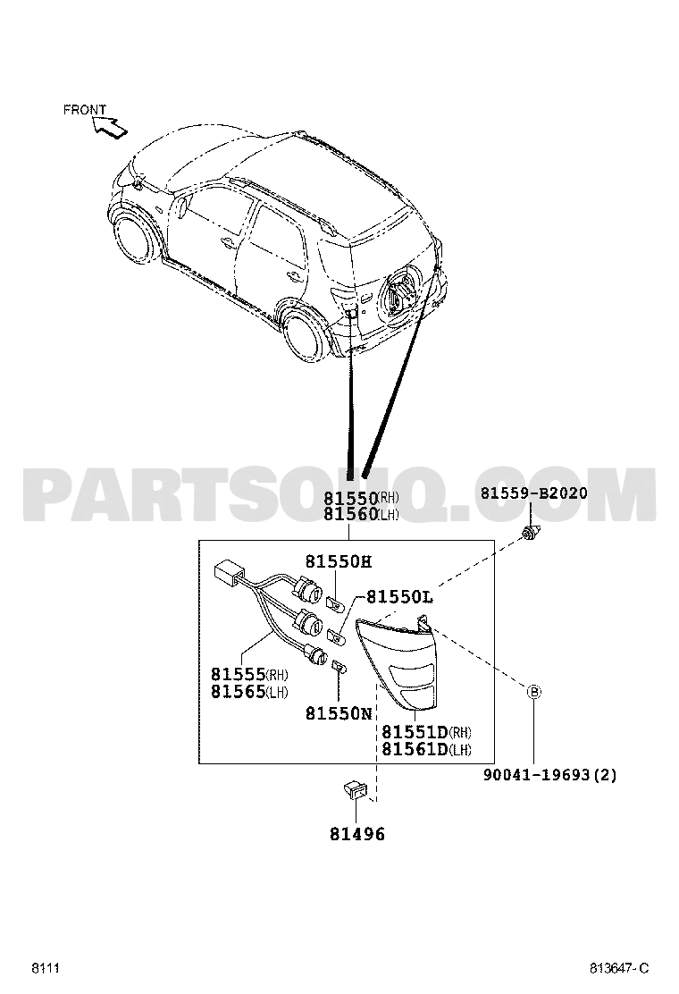 REAR COMBINATION LAMP | Toyota RUSH J200LE-GQDFW2 J200E,J210E 