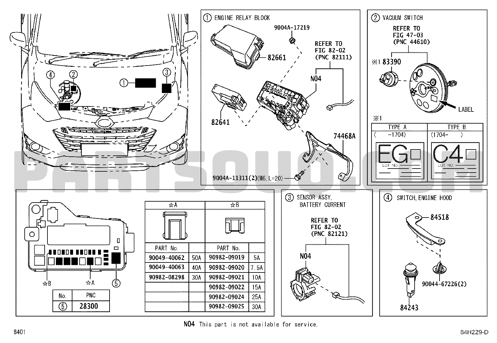 SWITCH & RELAY & COMPUTER | Toyota CALYA B401RA-GMQFJ B401 | Parts 