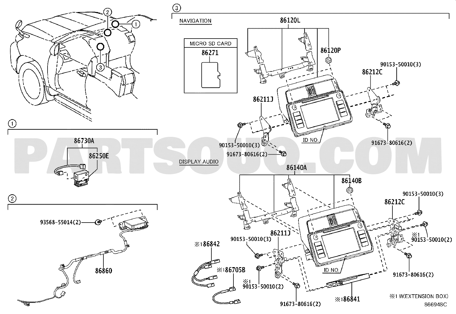 NAVIGATION & FRONT MONITOR DISPLAY | Toyota LAND CRUISER PRADO sisandi Mies 水着サイズ2