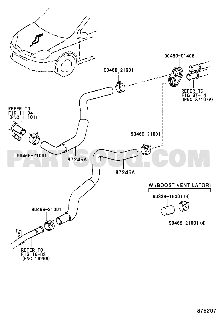 HEATING u0026 AIR CONDITIONING - WATER PIPING | Toyota YARIS/ECHO VERSO  NCP20R-CHMNKW NCP2#,NLP2# | Parts Catalogs | PartSouq