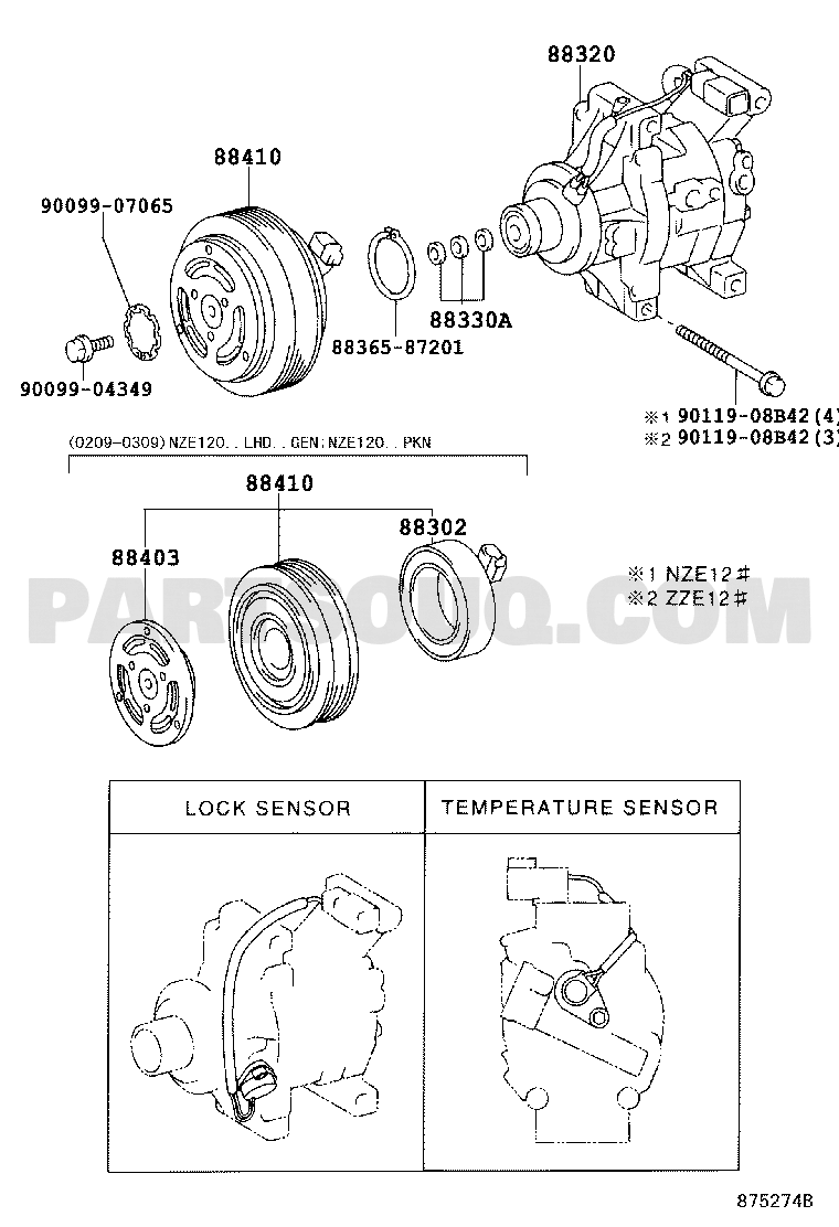 Electrical | Toyota COROLLA/ALTIS SED/WG NZE120L-AEMDKV CE120