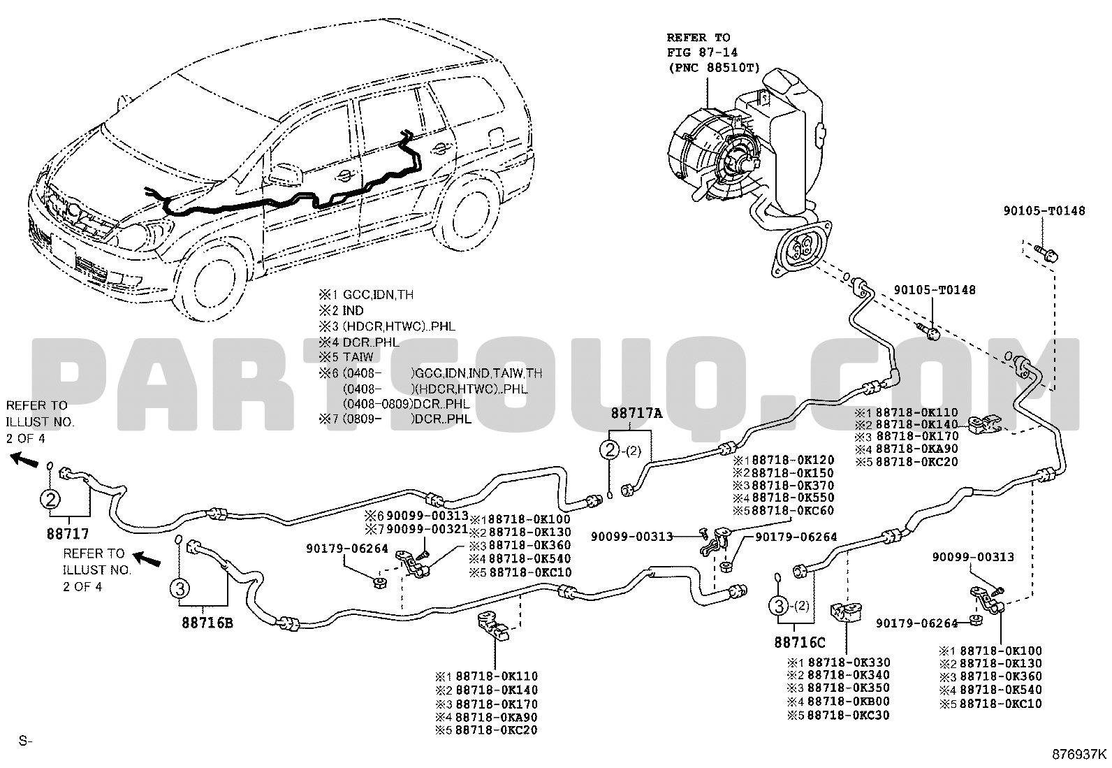 HEATING AIR CONDITIONING COOLER PIPING Toyota INNOVA KIJANG
