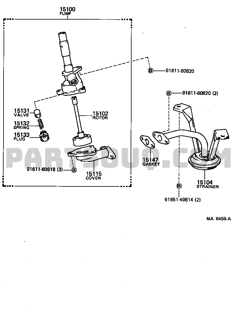 ENGINE OIL PUMP Toyota HILUX YN61GPSE YN5,6,LN5,6 Parts