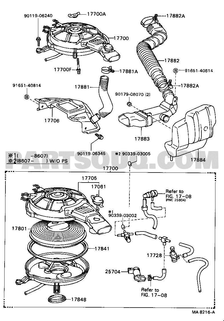 低価格 AIR AE8#,CE80,EE80 AE81-EGHNS COROLLA Toyota | CLEANER ハンドバッグ