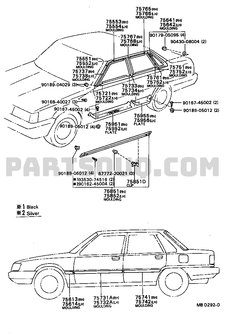 SIDE MOULDING | Toyota CAMRY/VISTA SV11-JEPNE SV1#,CV1
