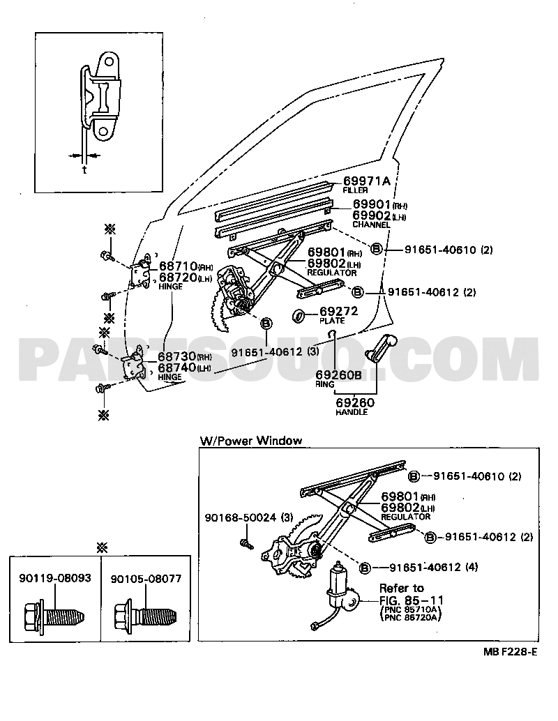Body/Interior | Toyota COROLLA CE80-ELPNS AE8#,CE80,EE80 | Parts