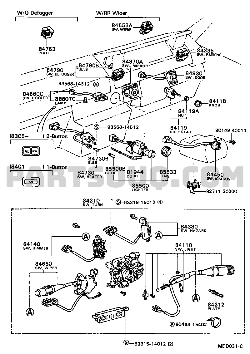 SWITCH & RELAY & COMPUTER | Toyota COROLLA AE80-EEHNS AE8