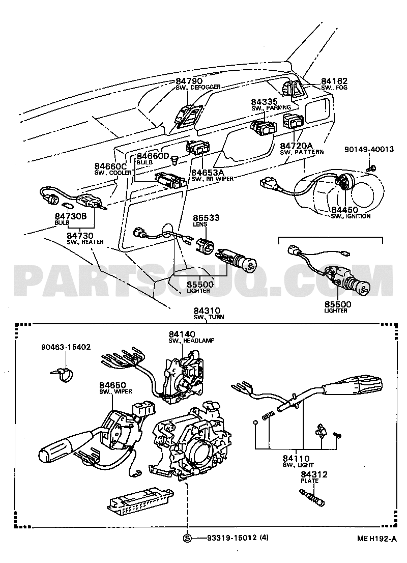 SWITCH & RELAY & COMPUTER | Toyota COROLLA 2 EL30-KHKFS EL3#,NL30