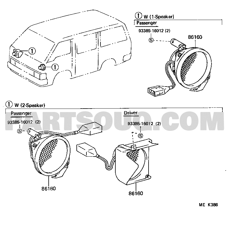 Toyota hiace door speakers sales