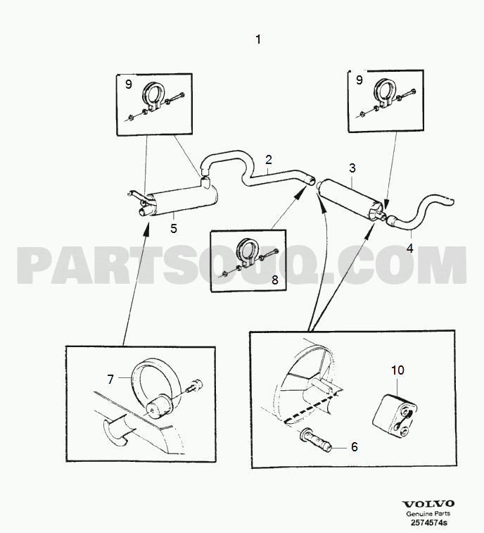 VOLVO 240 International Misc (INT) exhaust system kits