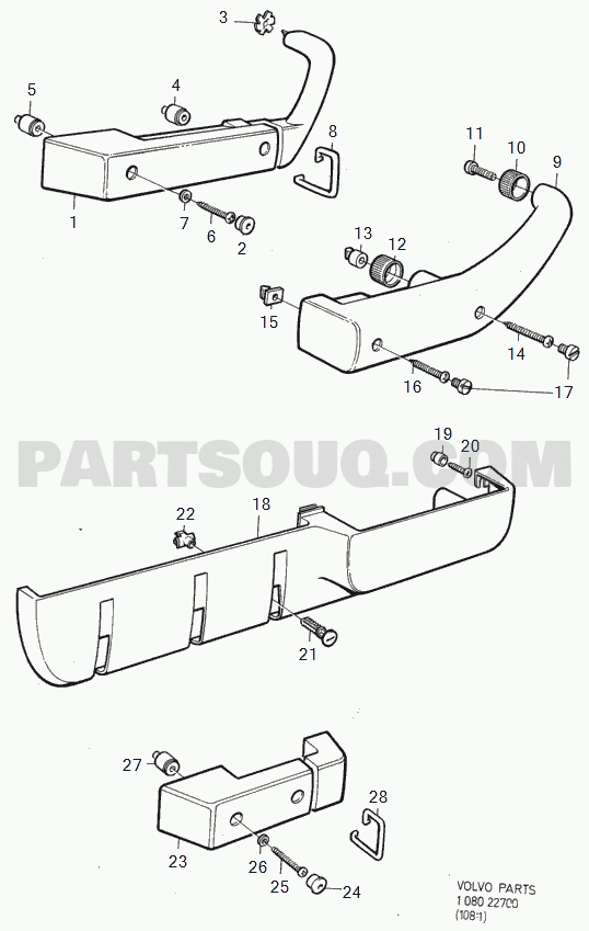VOLVO 240 International Misc (INT) Armrest Door packet