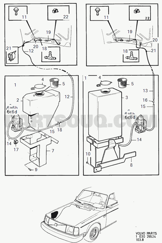 VOLVO 240 International Misc (INT) windshield washers