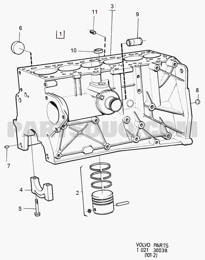 VOLVO 240 International Misc (INT) cylinder block D20